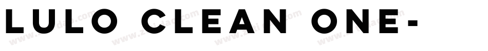 Lulo Clean One字体转换